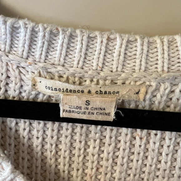 Urban outfitters cable nit crew neck cream sweater size S - Picture 4 of 4